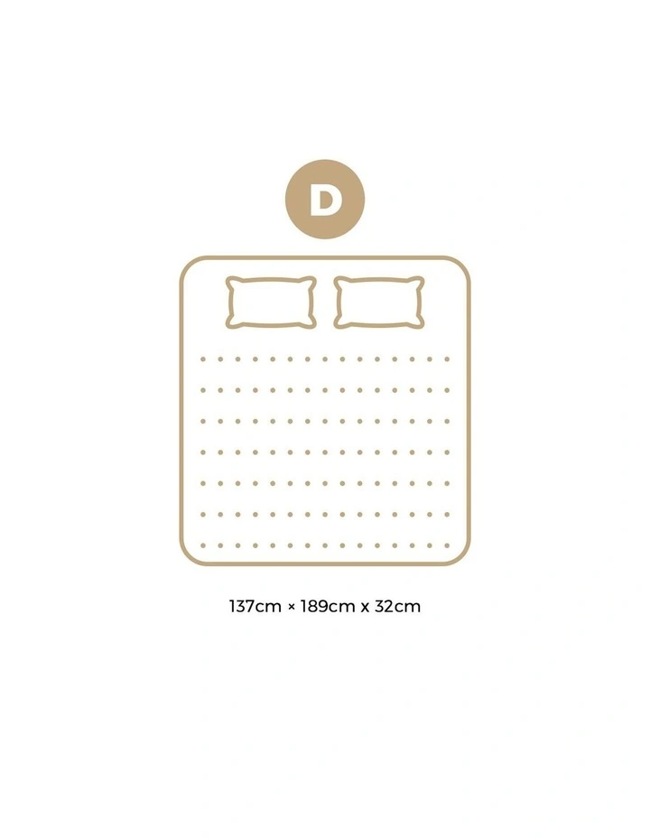Bedra Double Mattress Bamboo Pocket Spring Euro Top Medium Firm Egg Foam 32cm image 3
