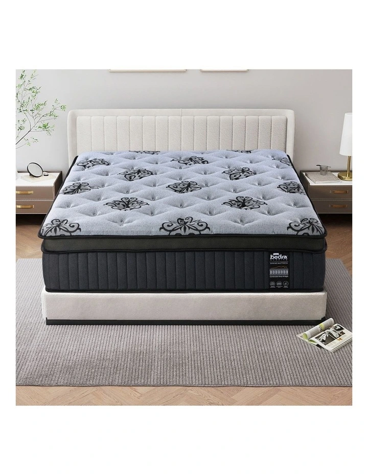 Bedra Double Mattress Bamboo Pocket Spring Euro Top Medium Firm Egg Foam 32cm image 4