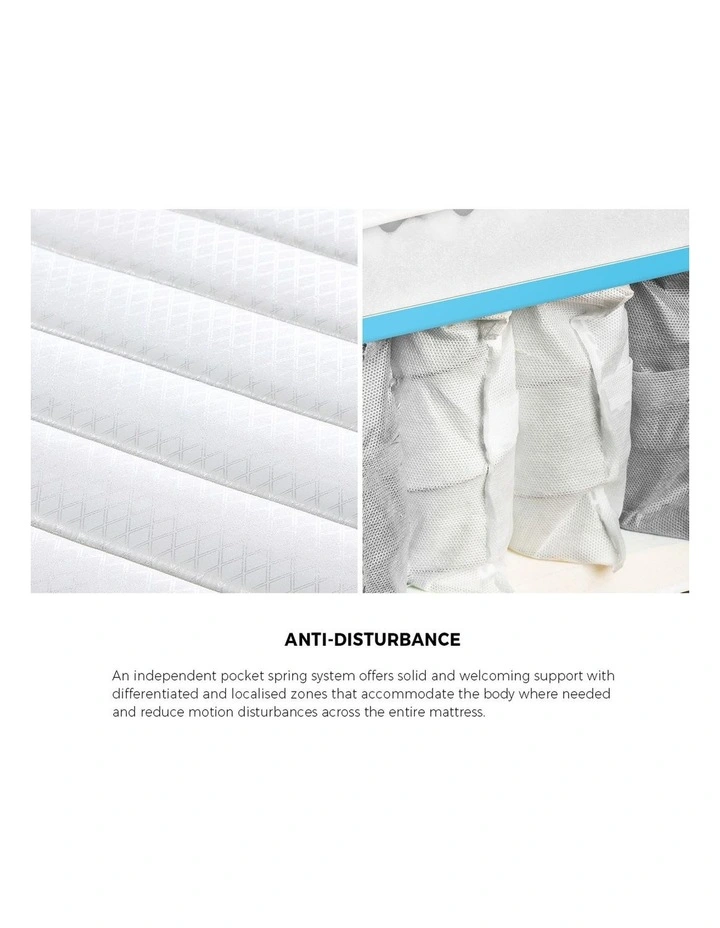 Bedra King Single Mattress Tight Top Pocket Spring Coil Sleep Foam 21cm image 7