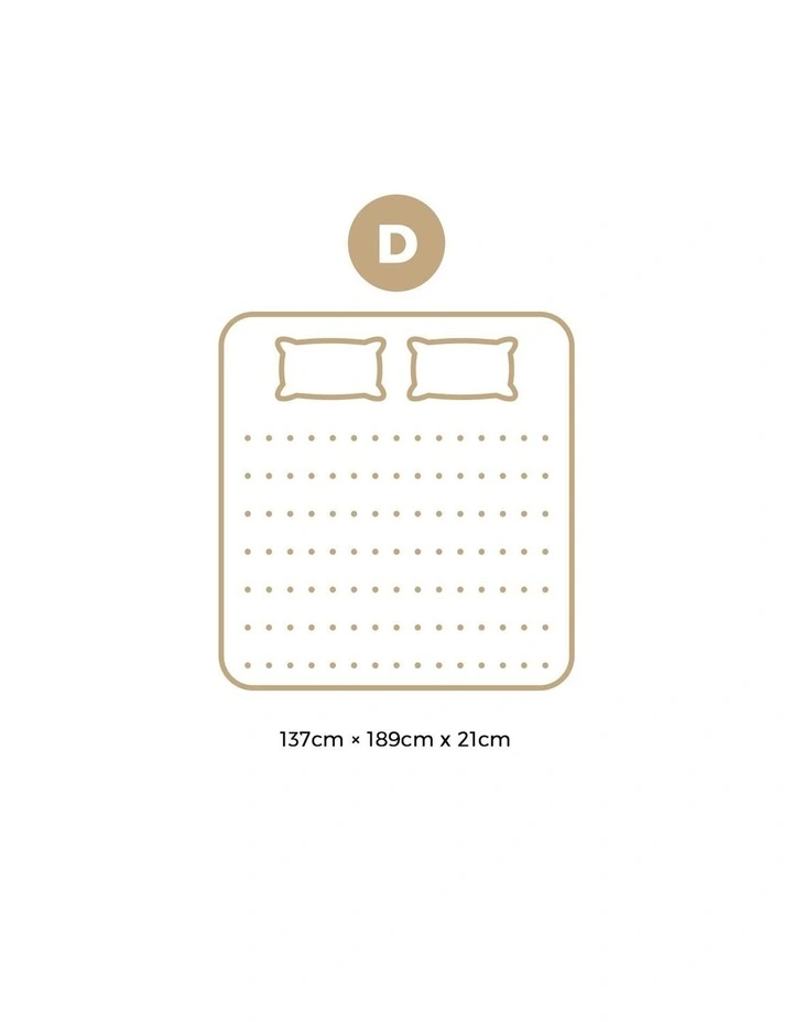 Bedra Double Mattress Tight Top Pocket Spring Coil Sleep Foam Extra Firm 21cm image 3