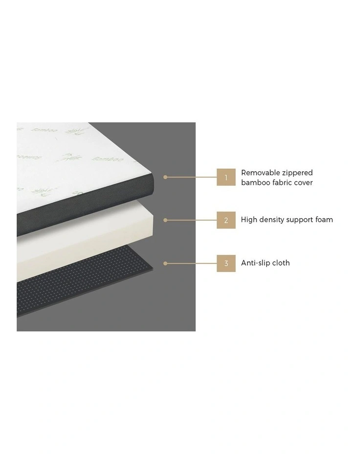Bedra Folding Foam Mattress Bamboo Tri-fold Foldable Sleeping Camping Mat Single image 6