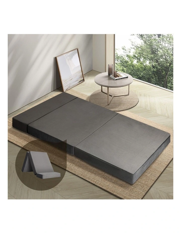 Bedra Folding Foam Mattress Sofa Bed Trifold Foldable Futon Camping Mat Double image 4