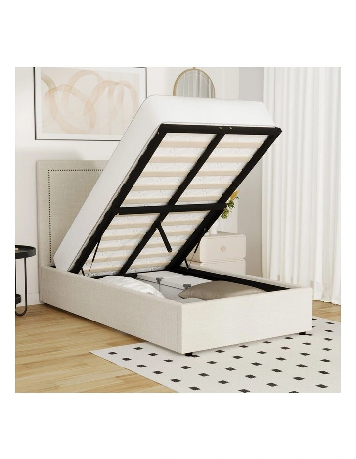 Oikiture Bed Frame King Single Gas Lift Base with Storage ADI image 6
