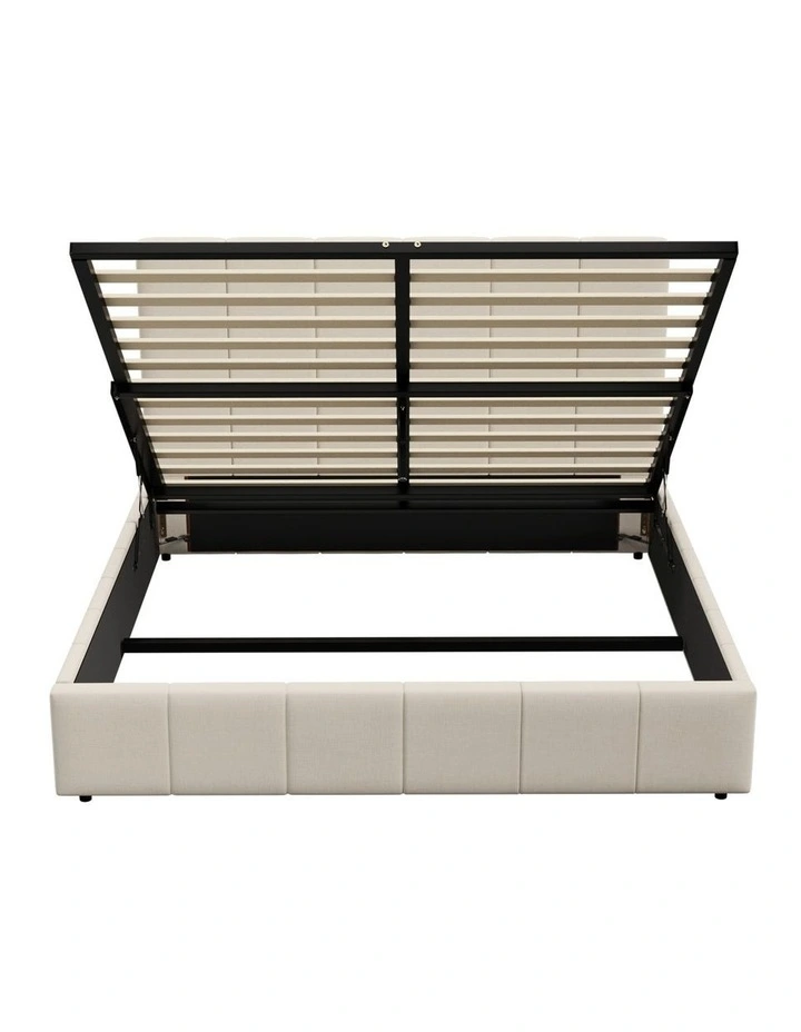 Oikiture Bed Frame Double Size Beds Platform Gas Lift Storage Base VISH image 2