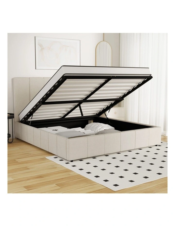 Oikiture Bed Frame Double Size Beds Platform Gas Lift Storage Base VISH image 6