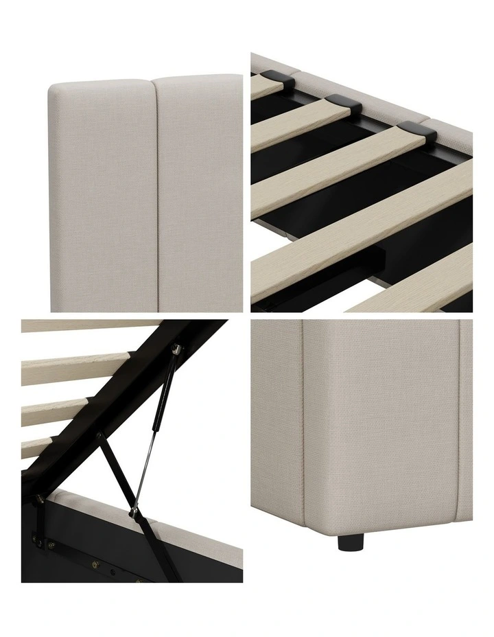Oikiture Bed Frame Double Size Beds Platform Gas Lift Storage Base VISH image 7