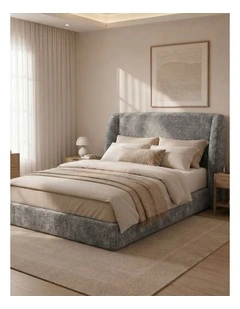Urbana Luxe Tool Free Jacquard Bed Frame