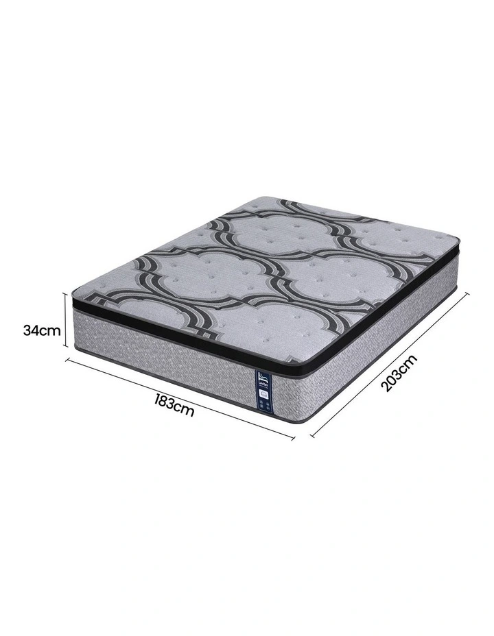 Levitex King 34cm 5-Zone Pocket Spring Mattress, Latex Memory Foam Lumbar Shoulder Support image 4