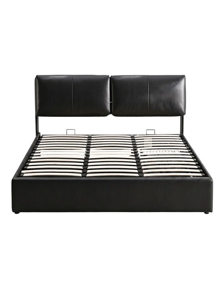 Artiss King Bed Frame Gas Lift Storage 3 Drawers Adjustable Headboard Platform Bed Black image 3