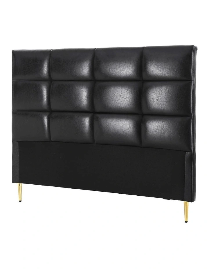 Artiss Bed Headboard Queen Bedhead PU Leather Black image 1