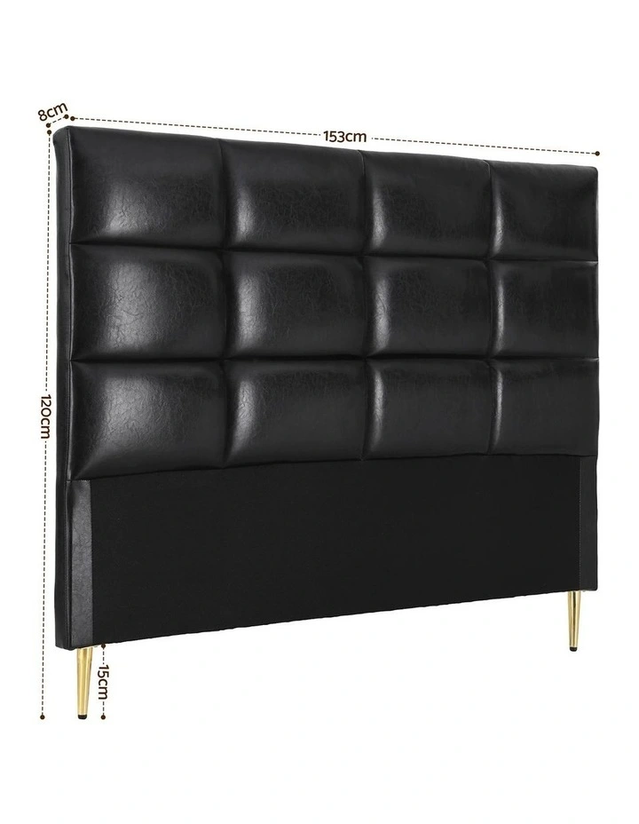 Artiss Bed Headboard Queen Bedhead PU Leather Black image 2