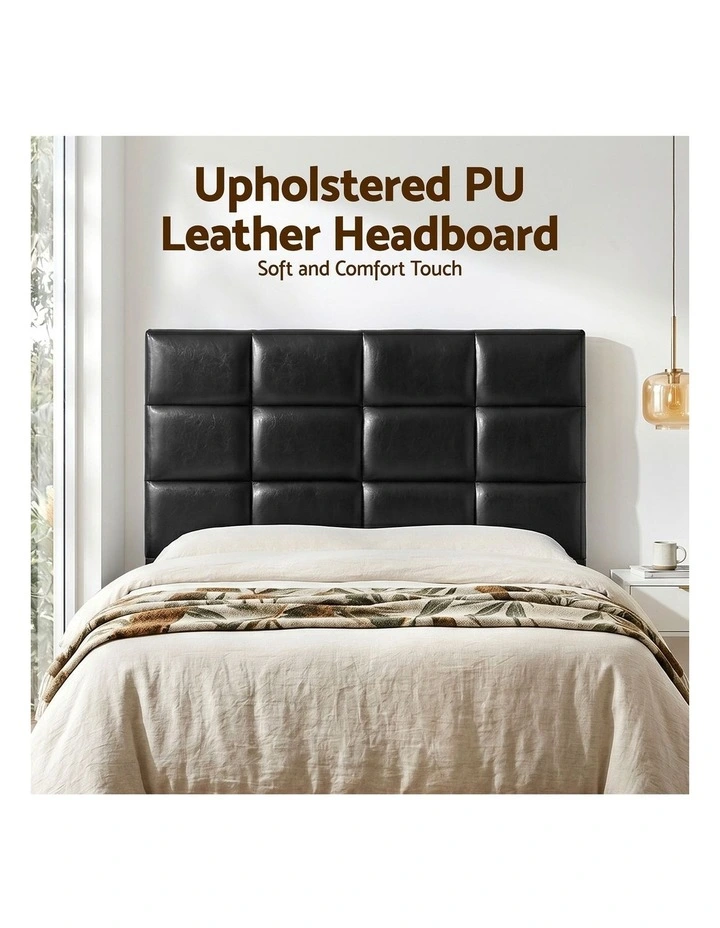 Artiss Bed Headboard Queen Bedhead PU Leather Black image 4