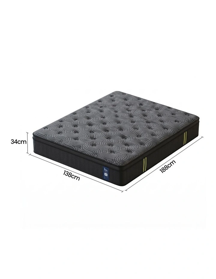Levitex Double 34cm 5-Zone Pocket Spring Mattress, Gel Memory Foam & Reinforced Edge Support image 4
