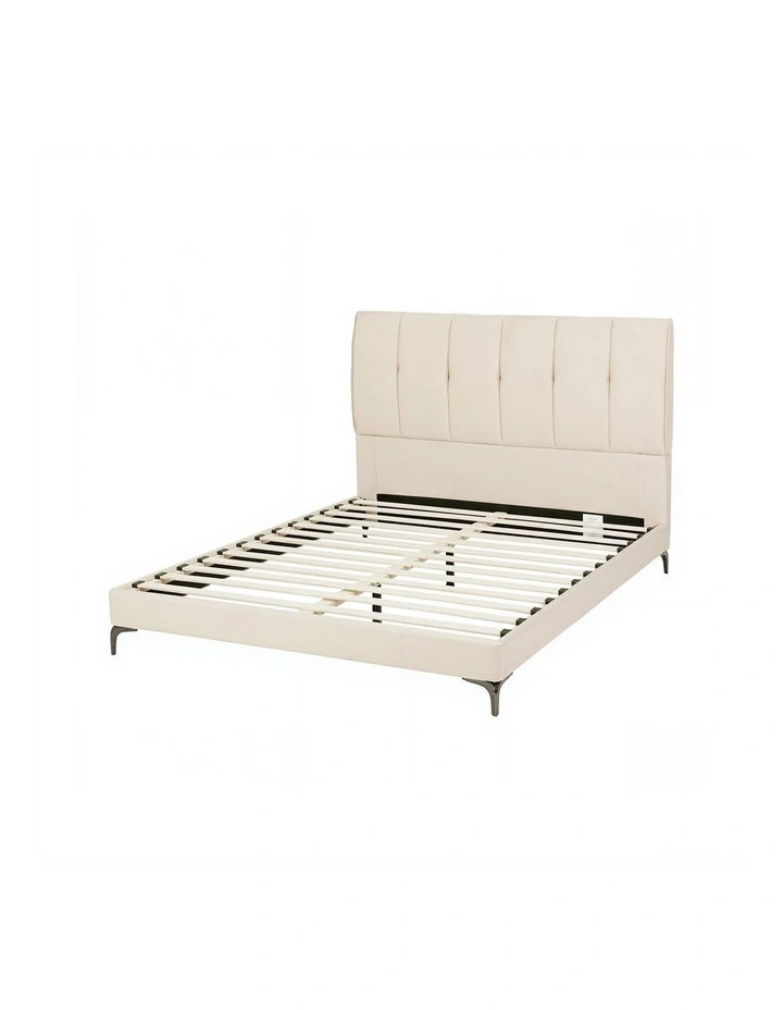 Artiss Queen Bed Frame Upholstered Platform Bed with Tufted Headboard 300kg Support image 1