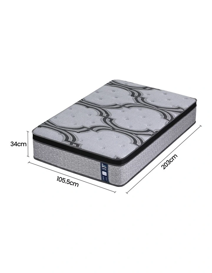 Levitex King Single 34cm 5-Zone Pocket Spring Mattress, Latex Memory Foam Lumbar Shoulder Support image 4