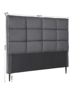 Artiss Bed Headboard Queen Bedhead Linen Fabric Charcoal