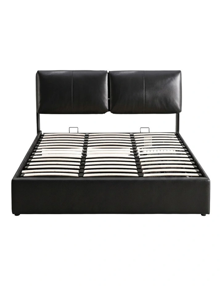 Artiss Queen Bed Frame Gas Lift Storage 3 Drawers Adjustable Headboard Platform Bed Black image 3