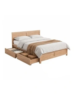 Queen Size Bed Frame with 2 Drawers