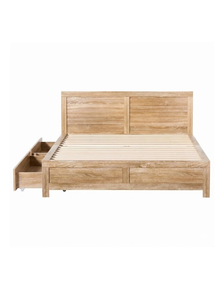 Queen Size Bed Frame with 2 Drawers image 3