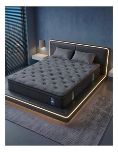 Levitex Queen 34cm 5-Zone Pocket Spring Mattress, Gel Memory Foam & Reinforced Edge Support