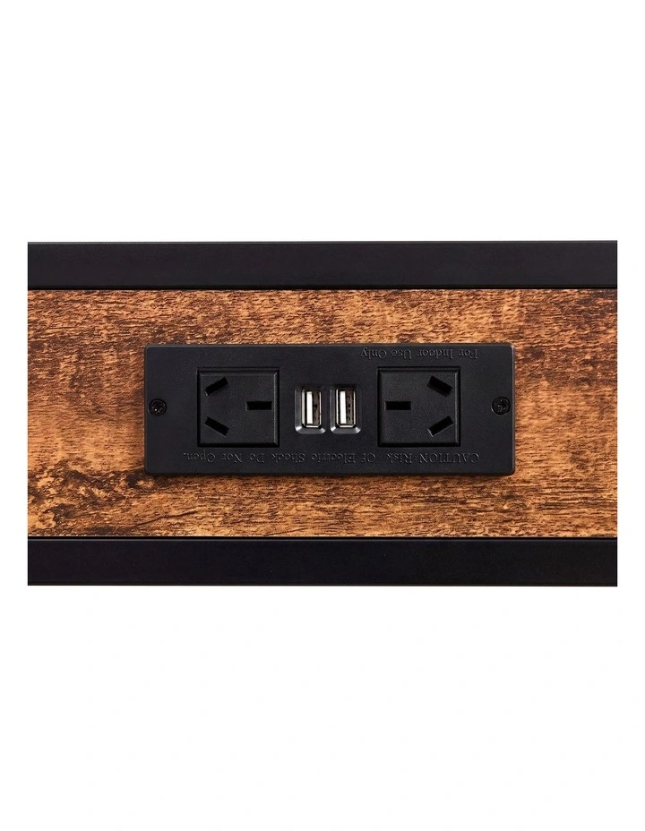 Levede Single Bed Frame LED Lights USB Charging Storage Headboard Metal Platform image 4