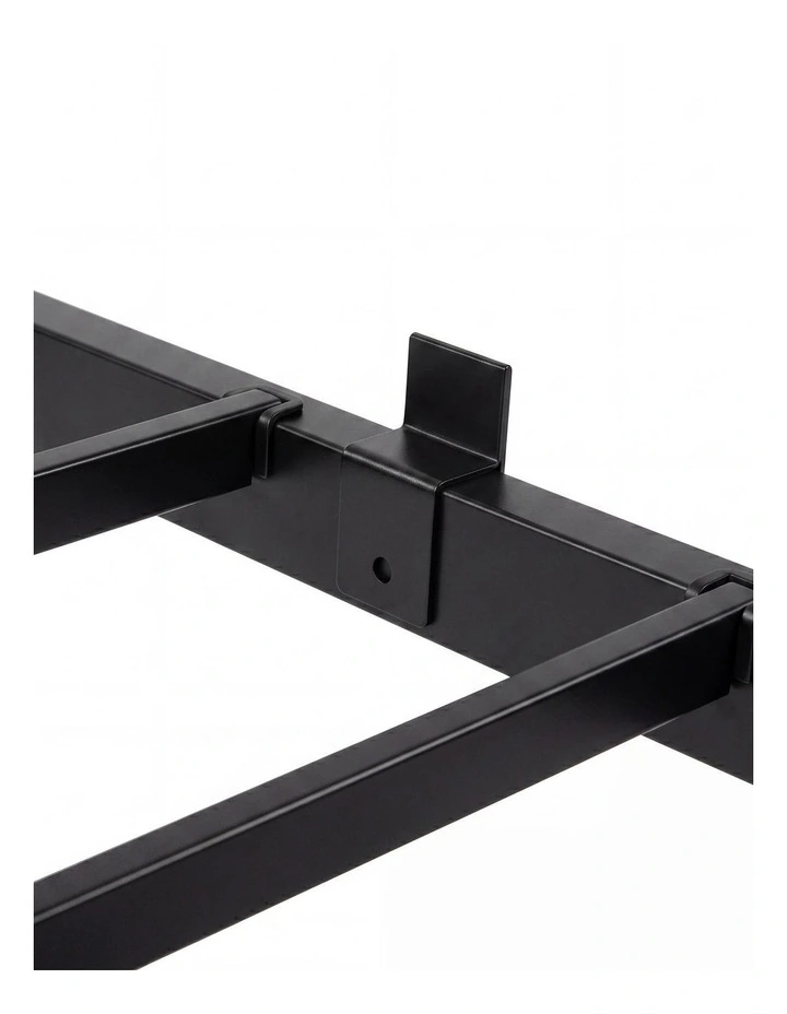 Levede Single Bed Frame LED Lights USB Charging Storage Headboard Metal Platform image 5