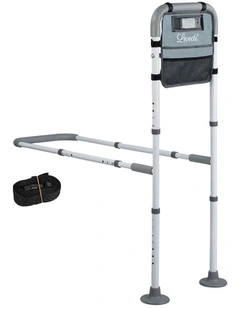 Levede Bed Rail Elderly Adjustable Safety Handle Bed Assist Motion Sensor Light