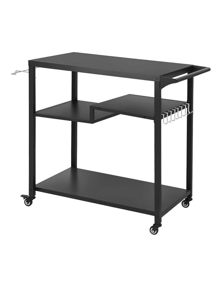 Levede Outdoor Kitchen Cart 3 Tier BBQ Grill Cart Mobile Patio Serving Trolley image 1