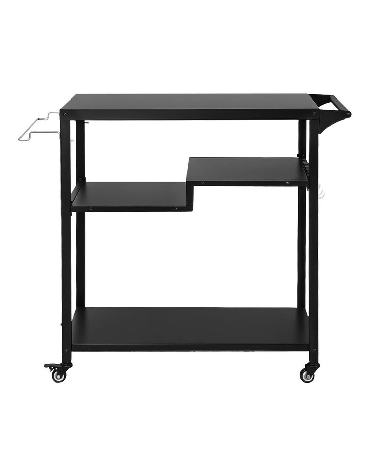 Levede Outdoor Kitchen Cart 3 Tier BBQ Grill Cart Mobile Patio Serving Trolley image 2