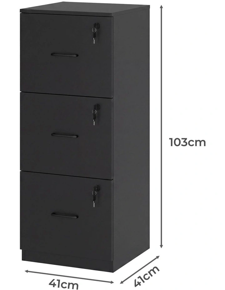 File Cabinet with 3 Lockable Drawers image 3