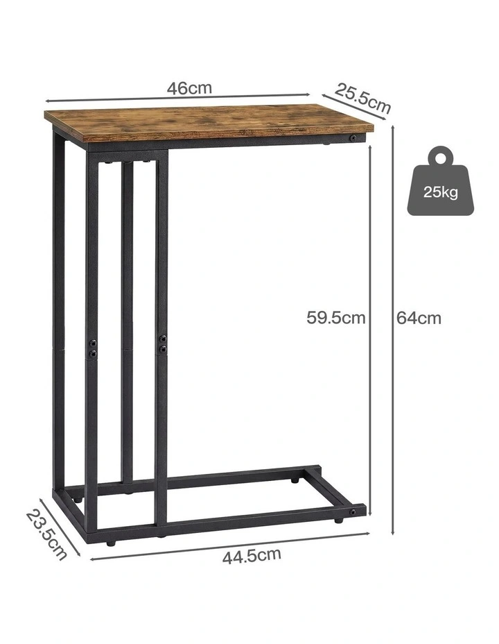 Levede C Shaped Side Table Waterproof Couch Coffee Laptop End Table Metal Frame image 3