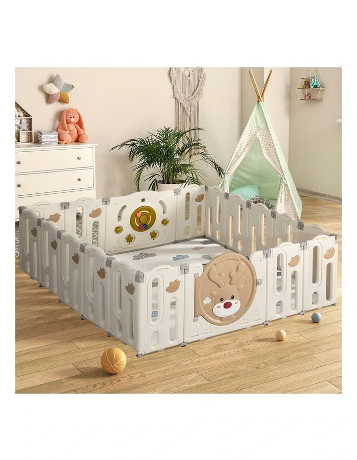 Bopeep Kids Playpen Baby Safety Gate Toddler Fence Child Play Game Toy 18 Panels image 7