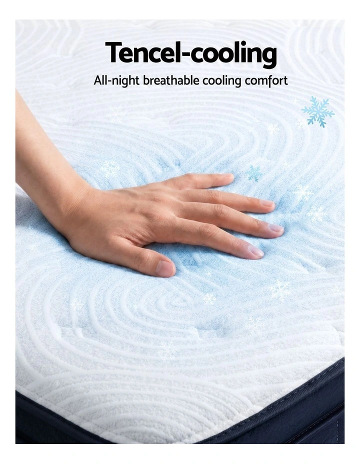 RoomSense Single Mattress 34cm, Medium Hybrid, Tencel Cooling Pocket Spring, Back Pain Relief image 5