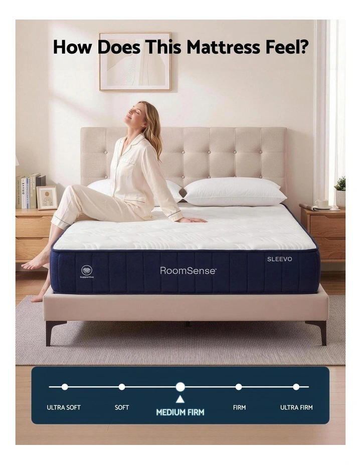 RoomSense Queen Mattress 26cm, Firm Orthopedic Pocket Spring Hybrid, Back Pain Relief image 3