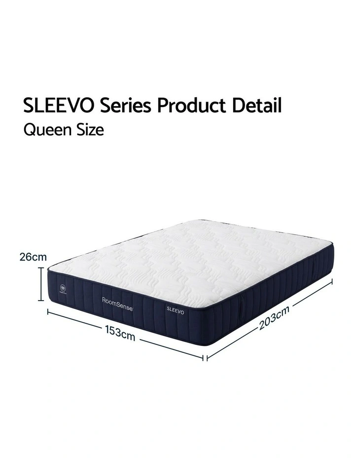 RoomSense Queen Mattress 26cm, Firm Orthopedic Pocket Spring Hybrid, Back Pain Relief image 5