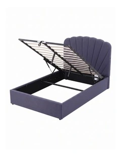 Artiss Double Bed Frame with Lift Up Storage and USB Ports Grey
