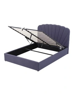 Artiss Queen Bed Frame with Lift Up Storage and USB Ports Grey