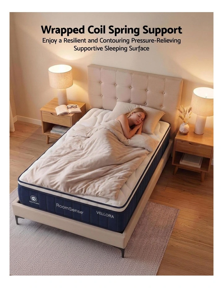 RoomSense King Single Mattress 30cm, Medium Firm Hybrid, Latex Lumbar Support, Pocket Spring image 3