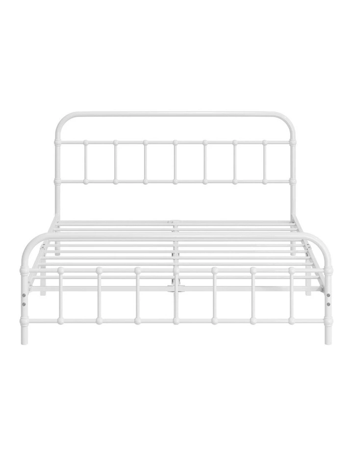 Oikiture Bed Frame Metal Bed Base Double Size Bed Platform White image 2