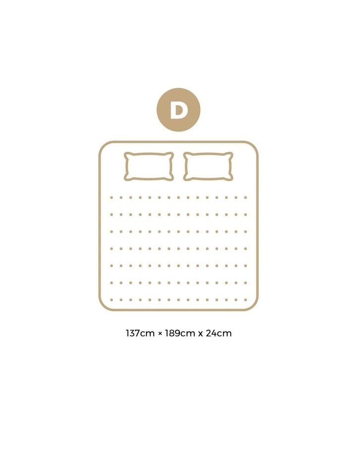 Bedra Double Mattress 24cm Tight Top Foam Pocketed Springs Extra-firm image 3