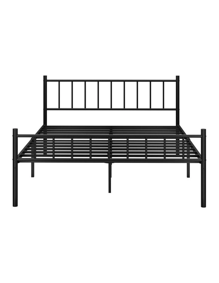 Oikiture Bed Frame Queen Size Metal Base Platform Foundation Black image 2