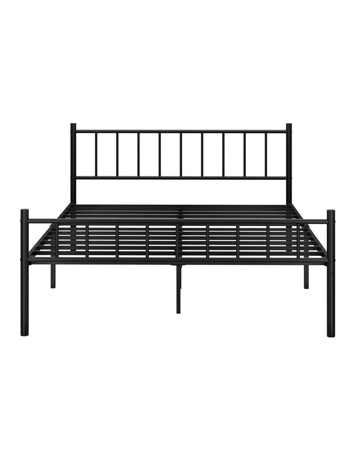 Oikiture Bed Frame Queen Size Metal Base Platform Foundation Black image 6