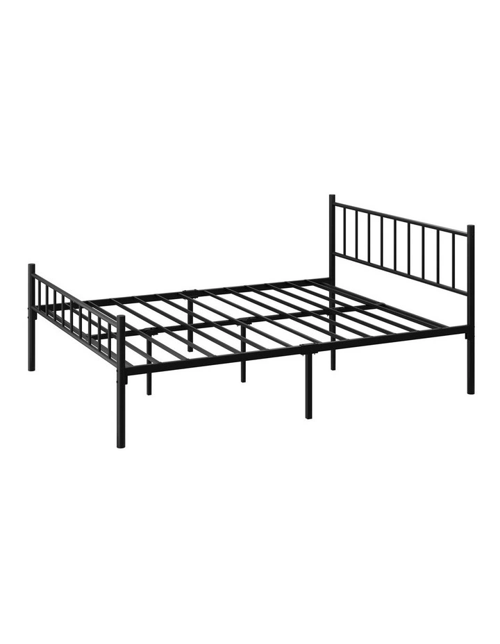 Oikiture Bed Frame Queen Size Metal Base Platform Foundation Black image 7
