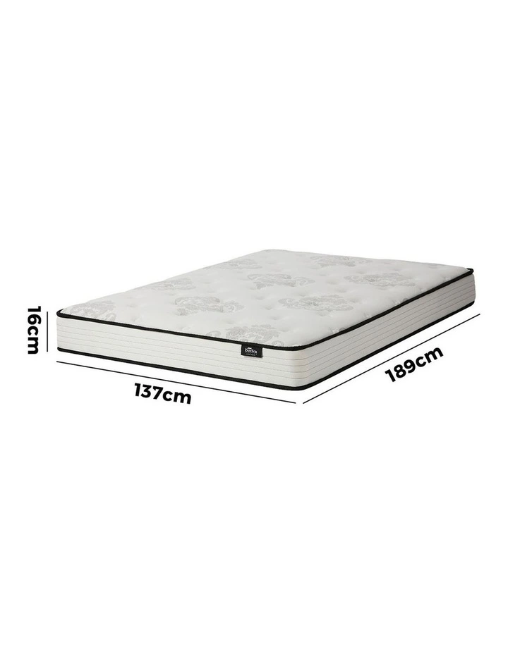 Bedra Double Mattress Bonnell Spring Foam Bed Medium Firm Breathable 16cm image 3