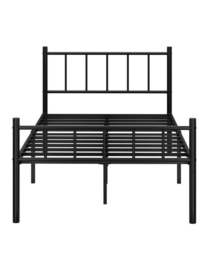 Oikiture Bed Frame King Single Metal Base Platform Foundation Black image 2