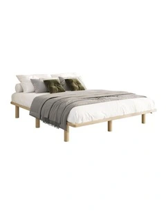 Oikiture Bed Frame Queen Size Wooden Bed Base Platform Timber