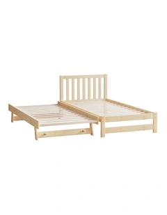 Oikiture Kids Wooden Bed Frame Single Montessori Pine Timber House Platform Base