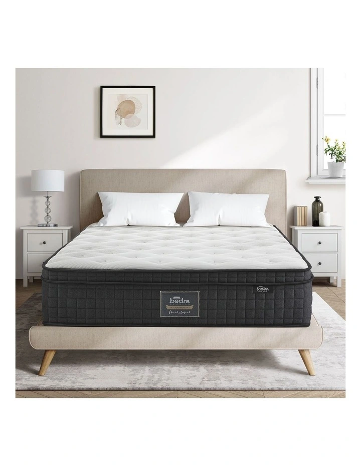 Bedra King Mattress Cool Gel Foam Pocket Spring 34CM with Pillows image 4