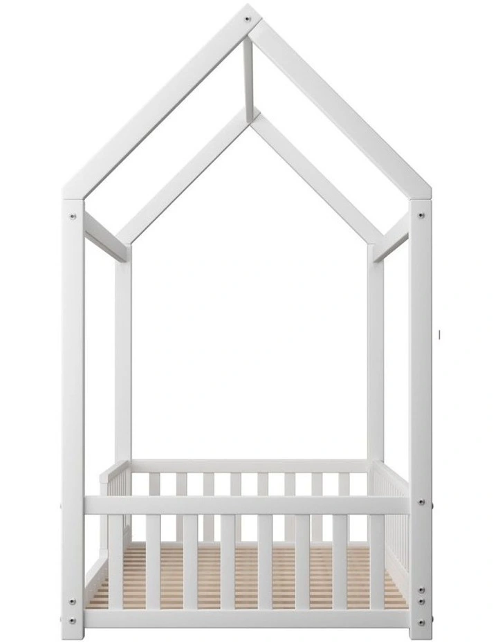 Oikiture Bed Frame Kids Wooden Single Timber House Frame image 2