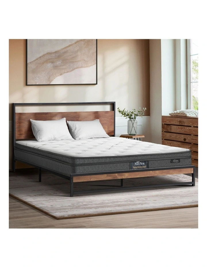 Bedra Double Mattress Bonnell Spring Tight Top Bed Medium Firm 21CM image 4